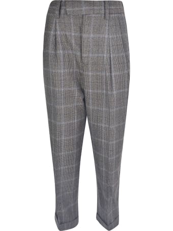 Zucca Cropped Check Trousers