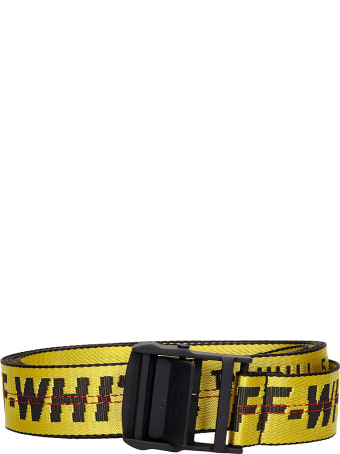 Off-White Classic Industr Belts In Yellow Synthetic Fibers