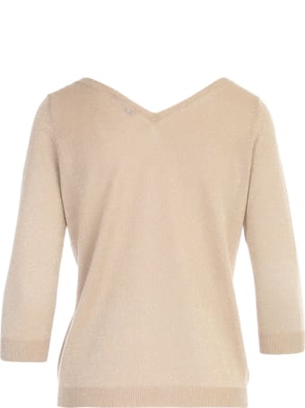 Base V Neck In Front And On Back 3/4s Sweater
