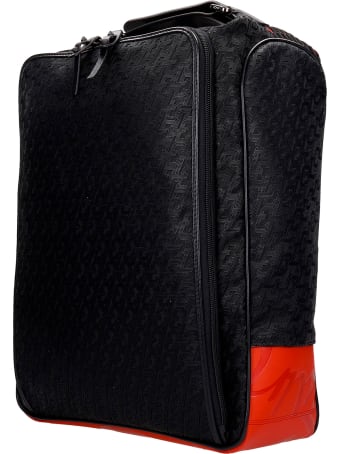 Christian Louboutin Hop N Zip Backpack In Black Synthetic Fibers