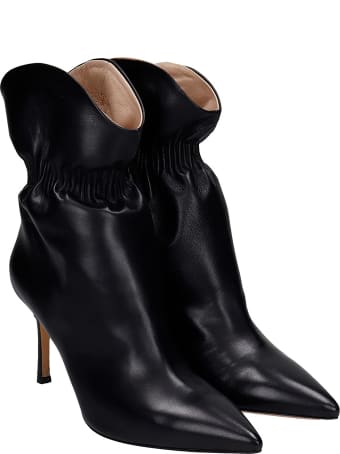 The Seller High Heels Ankle Boots In Black Leather