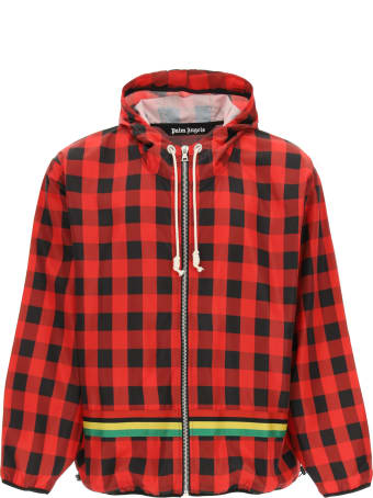Palm Angels Nylon Windbreaker Jacket With Logo