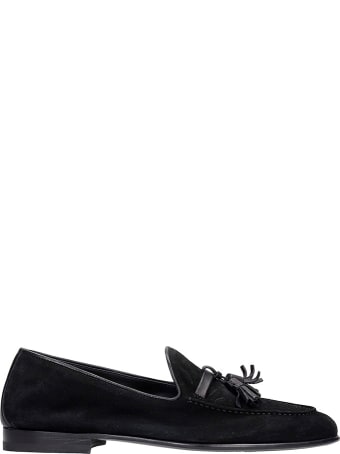 Malone Souliers Alberto Loafers In Black Suede