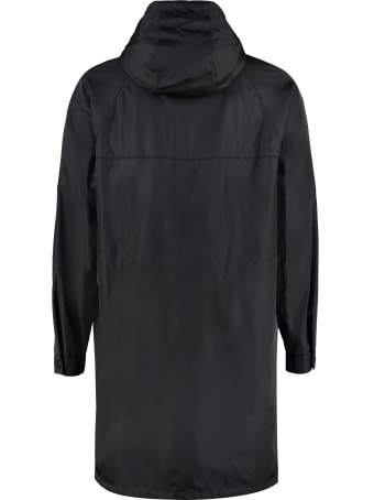 Prada Hooded Long Nylon Windbreaker