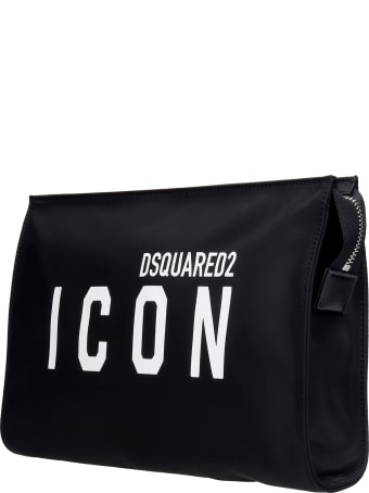 Dsquared2 Clutch In Black Nylon