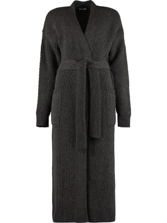 Parosh Ribbed Knit Coat