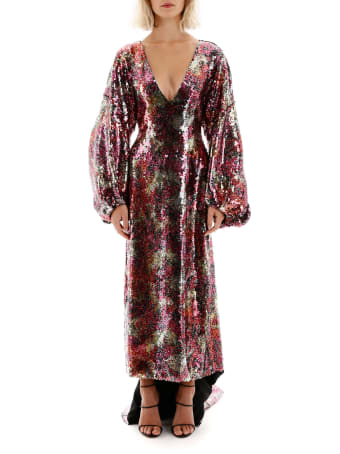 Halpern Long Sequins Dress
