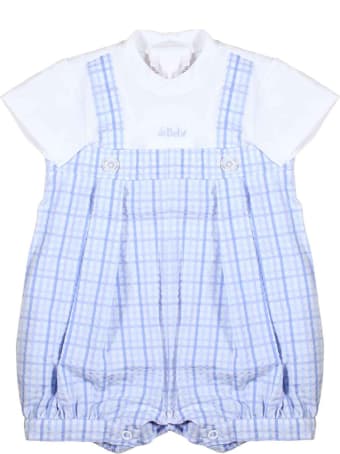 leBebé White And Light Blue Square Baby Cloth Le Bebè