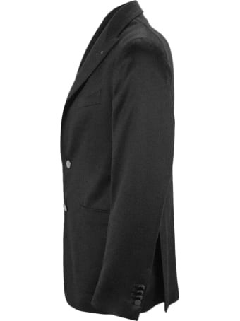 Tagliatore Black Camel Hair Blazer