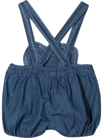 Miss Blumarine Denim Dungarees With Application