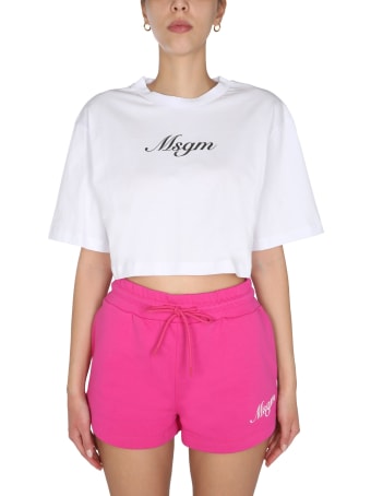 MSGM Cropped T-shirt