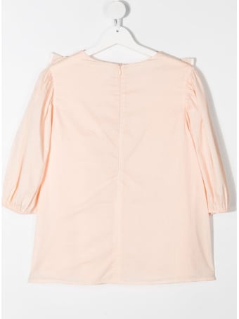 Chloé Pink Cotton Blouse With Ruffles Detail