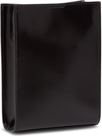 Jil Sander Tangle Crossbody Bag In Black Leather