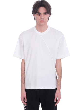 Craig Green Laced T-shirt In White Cotton