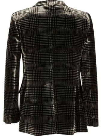 Emporio Armani Houndstooth Buttoned Blazer