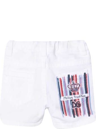 Dolce & Gabbana White Denim Shorts