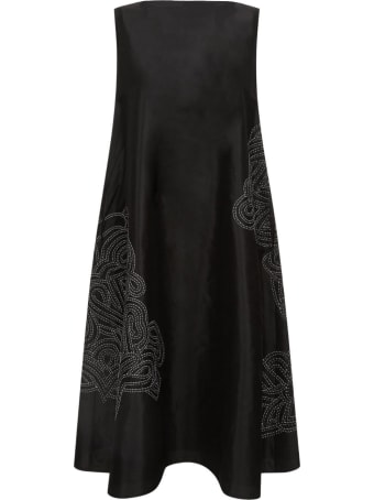Varana Silk Dress W/rabari Embroidery