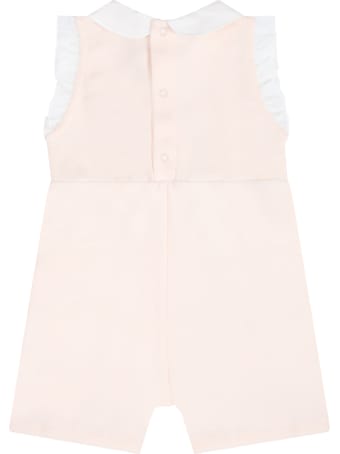 Chloé Pink Romper For Babygirl With Logo