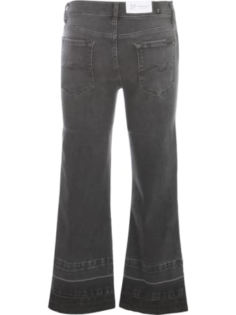 7 For All Mankind Cropped Jeans W/fringes