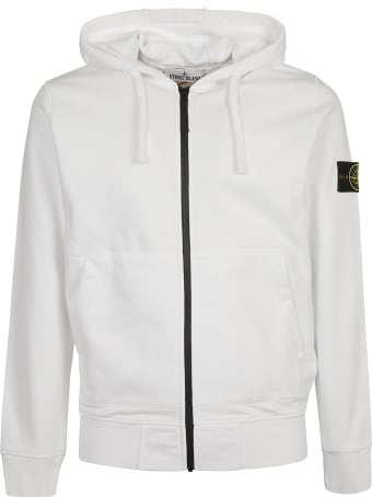 Stone Island Logo Patched Zip Hoodie