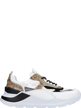 D.A.T.E. Fuga Sneakers In White Leather