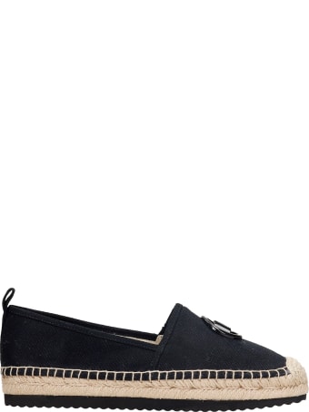 Michael Kors Lenny Espadrilles In Black Canvas