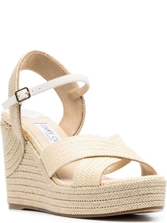 Jimmy Choo Dellena Beige Rope Wedges