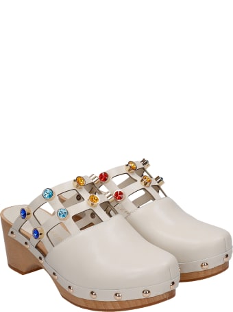 Kurt Geiger Oona Flats In Beige Leather