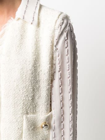 Pinko Tweed Vest With Fringes