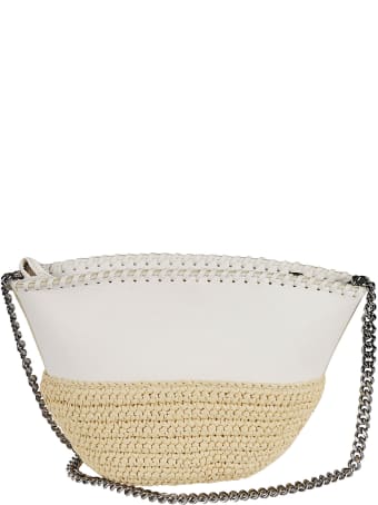 Stella McCartney Stitch Detail Top Zip Chain Shoulder Bag
