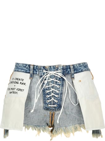 Ben Taverniti Unravel Project Unravel Reverse Laceup Shorts