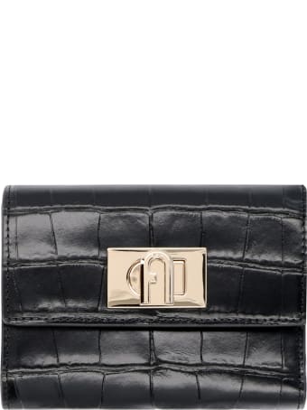 Furla Furla 1927 Croco-print Leather Wallet