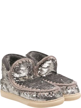 Mou Silver Teen Eskimo Boots
