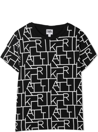 Karl Lagerfeld Kids Black T-shirt With Print