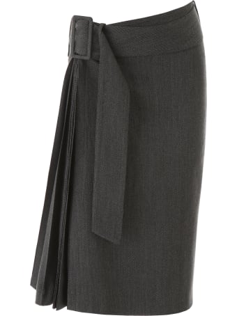 Rokh Belted Pleat Skirt