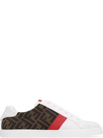 Fendi Leather Low-top Sneakers