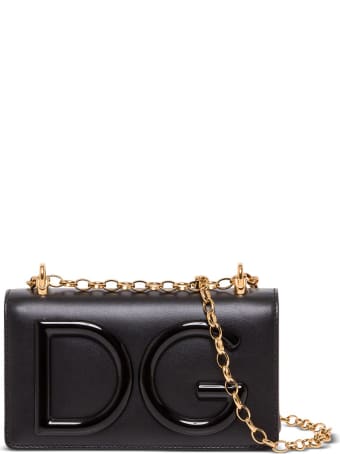 Dolce & Gabbana Dg Girls Crossbody Bag In Leather With Logo