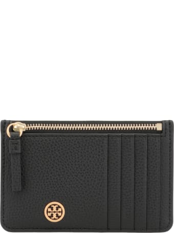 Tory Burch Pebbled Leather Card Holder