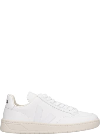 Veja V-12 Sneakers In White Leather