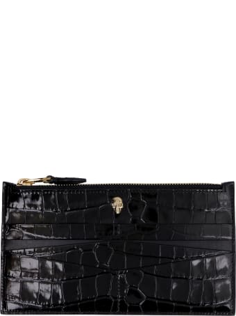 Alexander McQueen Croco-print Leather Wallet