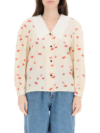 Miu Miu Printed Marocain Silk Shirt