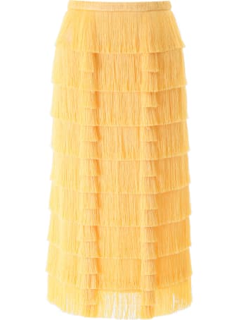 Marco de Vincenzo Fringed Midi Skirt