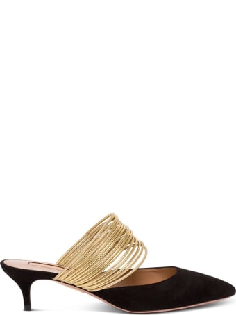 Aquazzura Rendez Vous Suede Mules