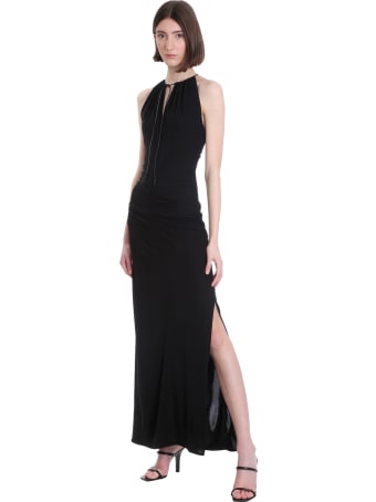 Helmut Lang Dress In Black Viscose