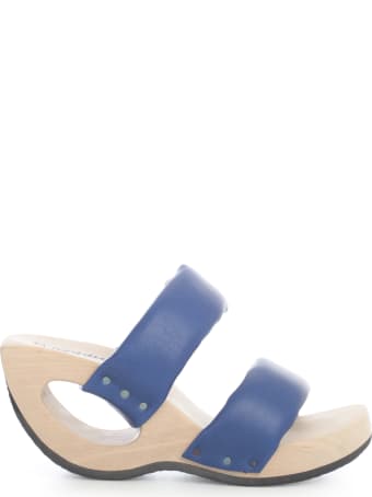 Trippen Open Toe Sandal W/double Strap And Holed Heel