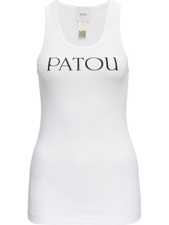 Patou Cotton Tank Top With Logo Print