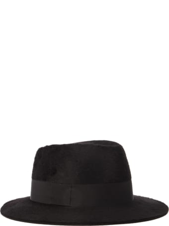 Saint Laurent Fedora Hat In Shaggy Felt