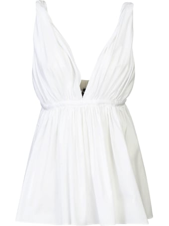 Rochas V-neck Flared Top