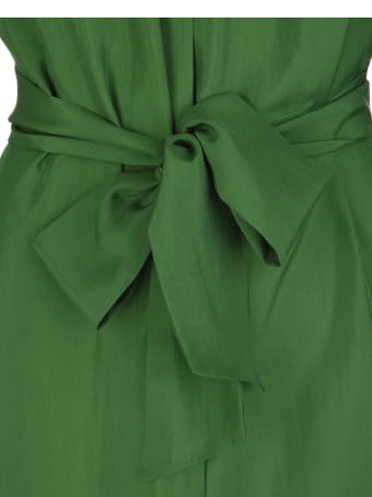 Kiton Prato Green Silk Shirt Silk Maxi Dress