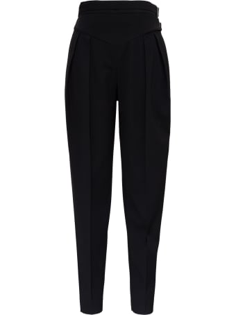 RED Valentino High Waisted Pants In Viscose Blend With Double Belt